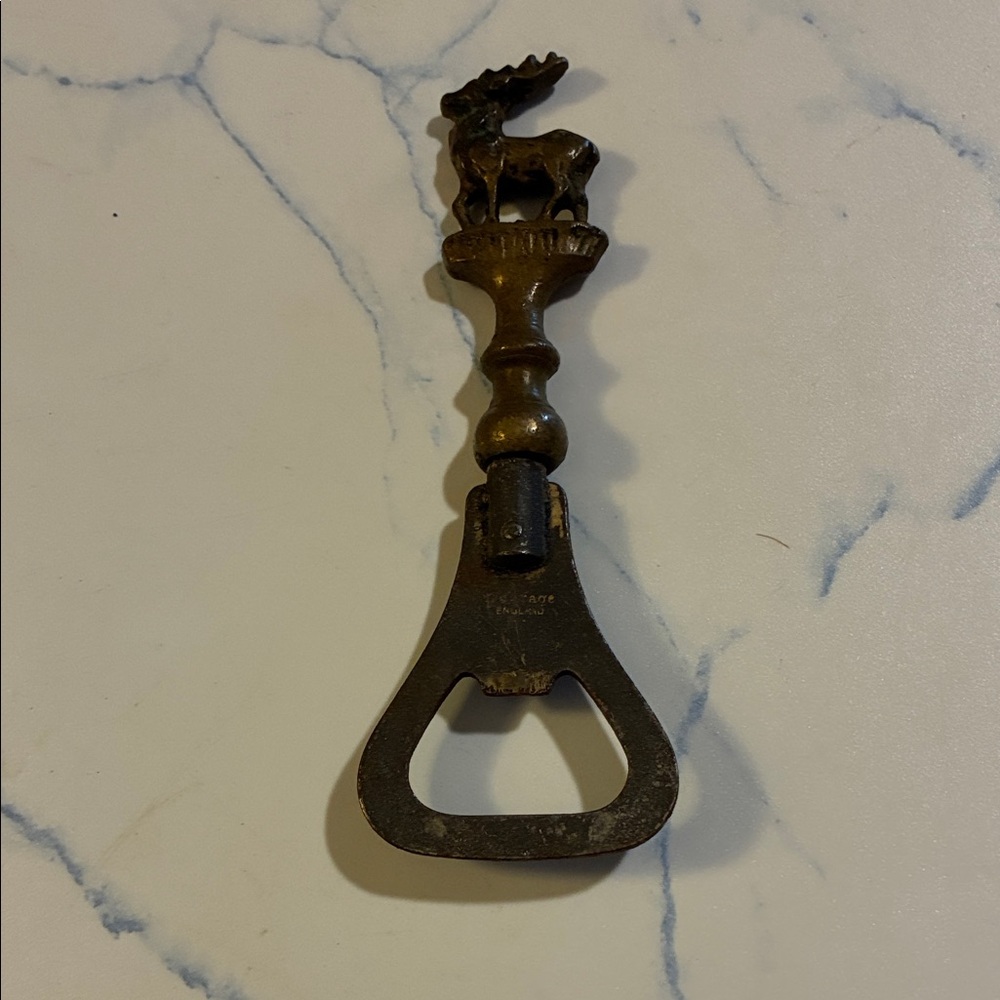 Vintage Moose Bottle Opener-Says England on it